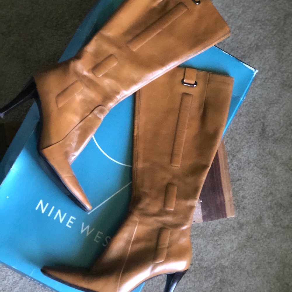 Nine West camel leather boots